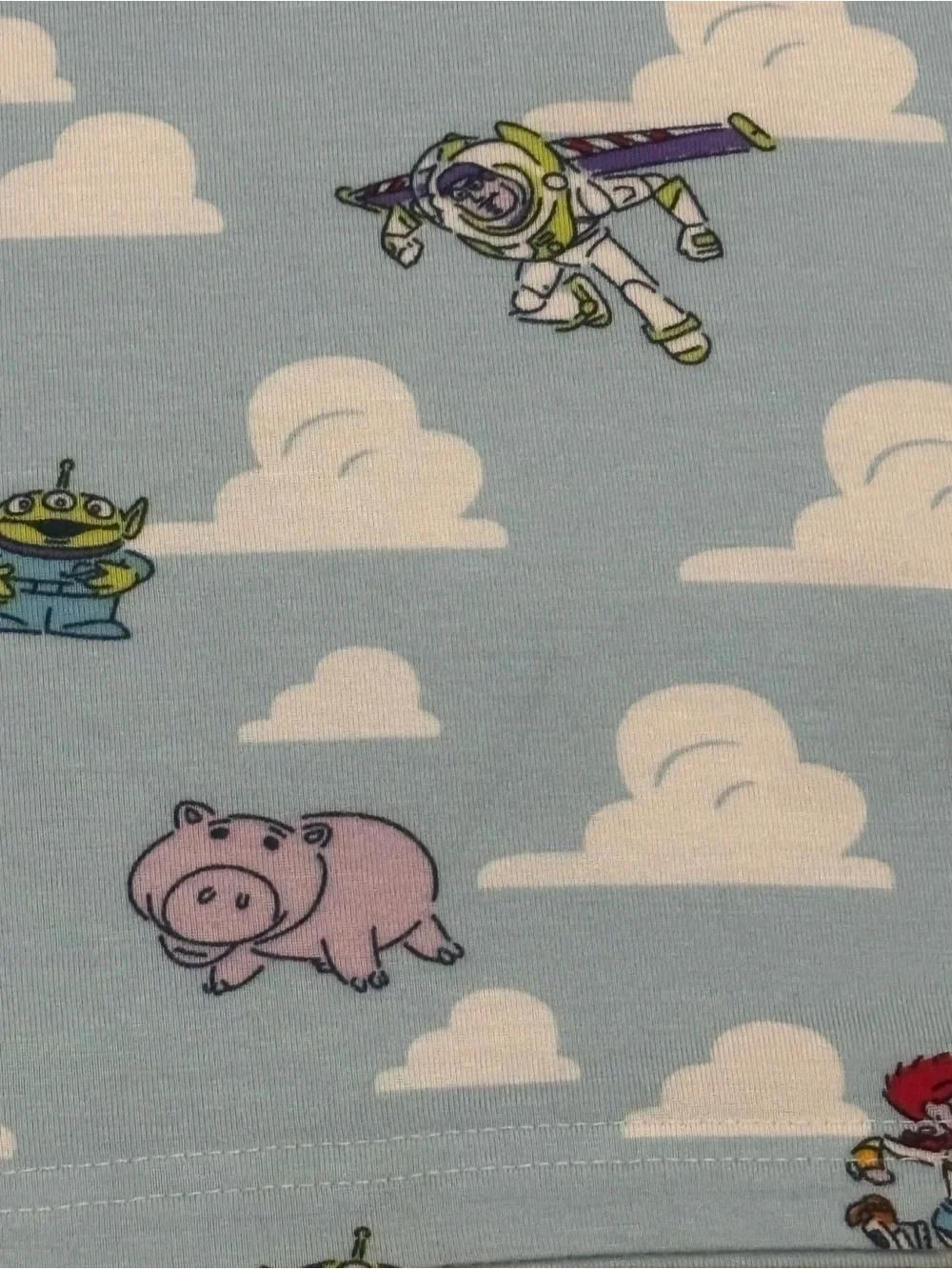 Light Blue Kids Nursing Cover with Toy Story Characters